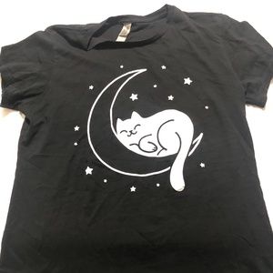 Black kitty T-shirt size L